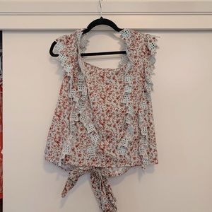 Anthropologie Trina Bow tie back top